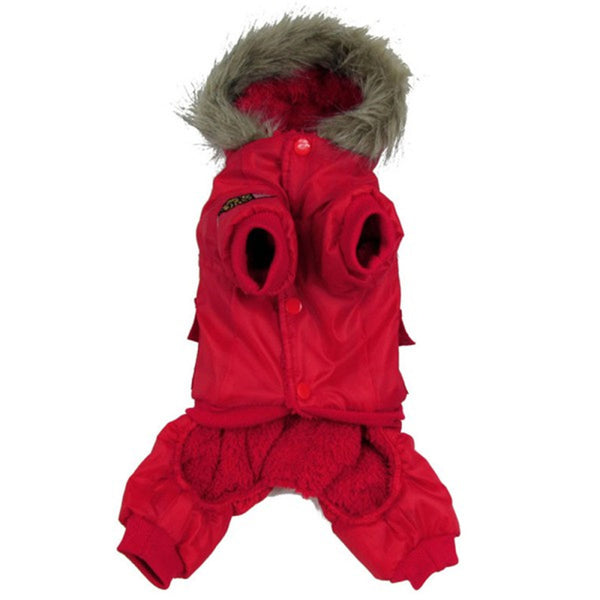 Winter Pet Hoodie Faux Fur Coat