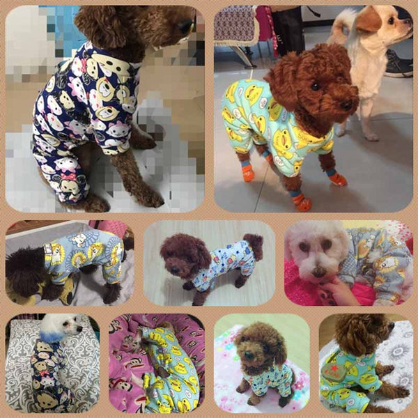 Cute Printed Small Dog Jumpsuit