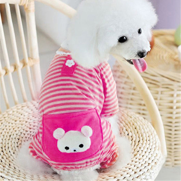 Pink and Blue Striped Pet Pajama