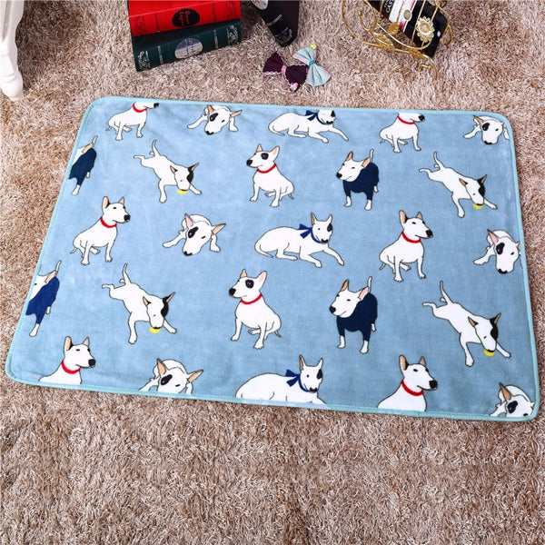Coral Fleece Print Pet Blanket
