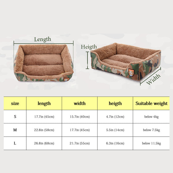 Camouflage Warm Bed Mat