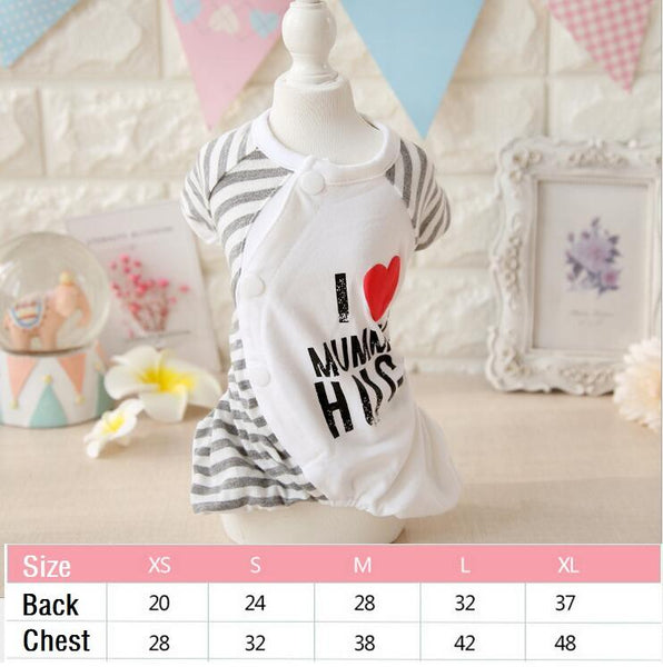 I Heart Mummy and Daddy Pet Pajama