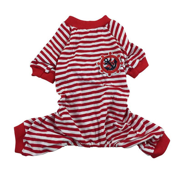 Striped Navy Pet Pajamas