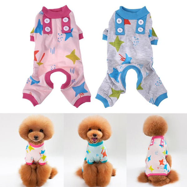 Pink and Blue Button Pajamas