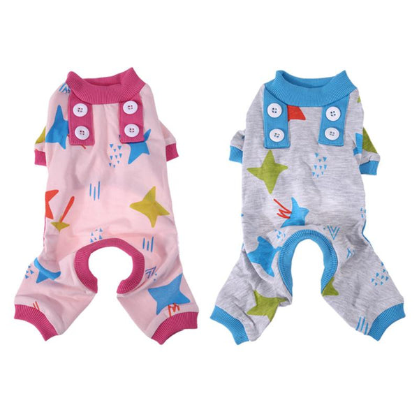 Pink and Blue Button Pajamas