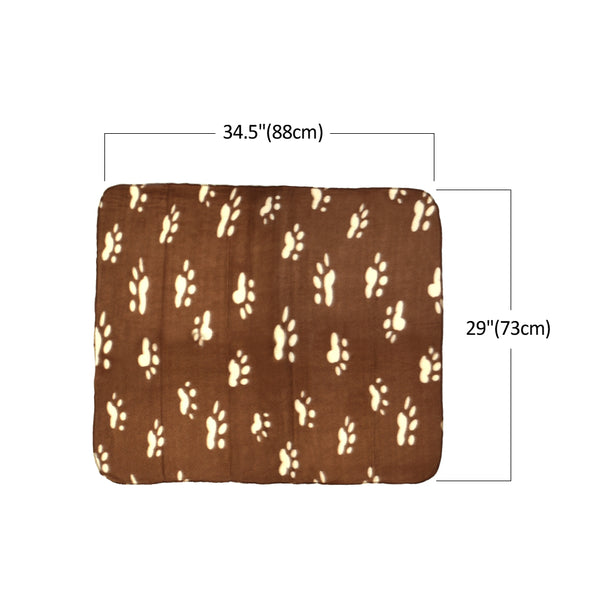 Flannelette Fabric Paw Print Blanket