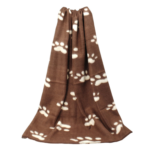 Flannelette Fabric Paw Print Blanket