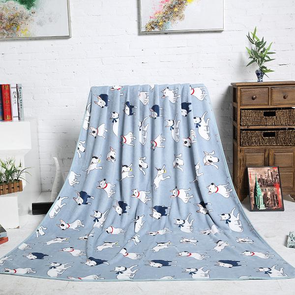 Coral Fleece Print Pet Blanket