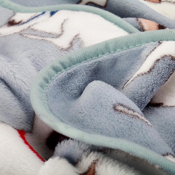 Coral Fleece Print Pet Blanket
