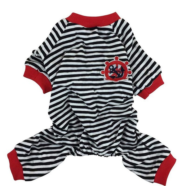 Striped Navy Pet Pajamas