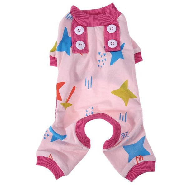 Pink and Blue Button Pajamas
