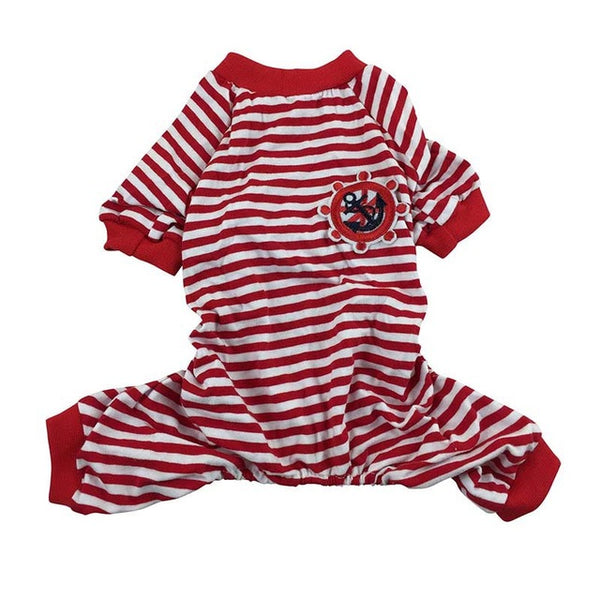 Striped Navy Pet Pajamas