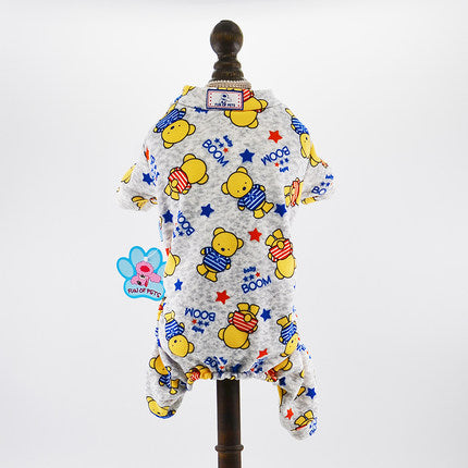 Cute Printed Small Dog Jumpsuit