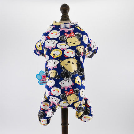 Cute Printed Small Dog Jumpsuit